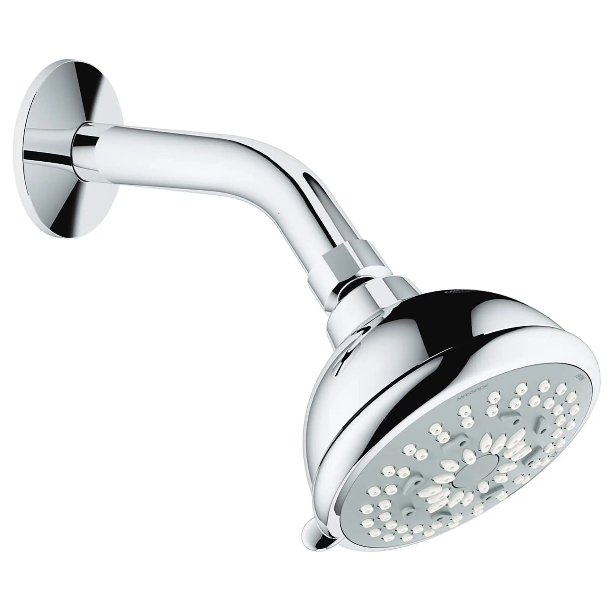 90 Shower Head With Shower Arm, 3-1/2" - 3 Sprays, 2.5 gpm